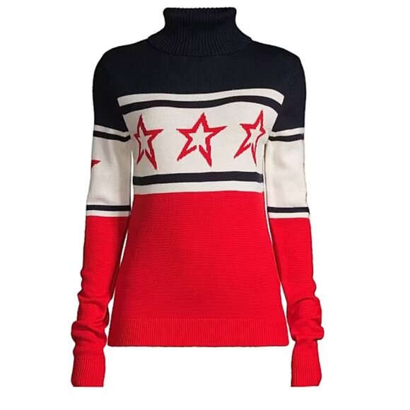 Perfect Moment Chopper Sweater Red Navy Blue NWT - Size M - Picture 9 of 9